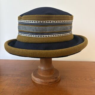 Braid Hat | Chartreuse Navy